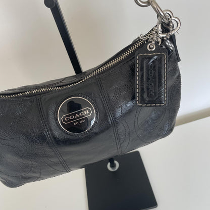 Coach Black Patent Mini Convertible Shoulder Bag H1026-F15141