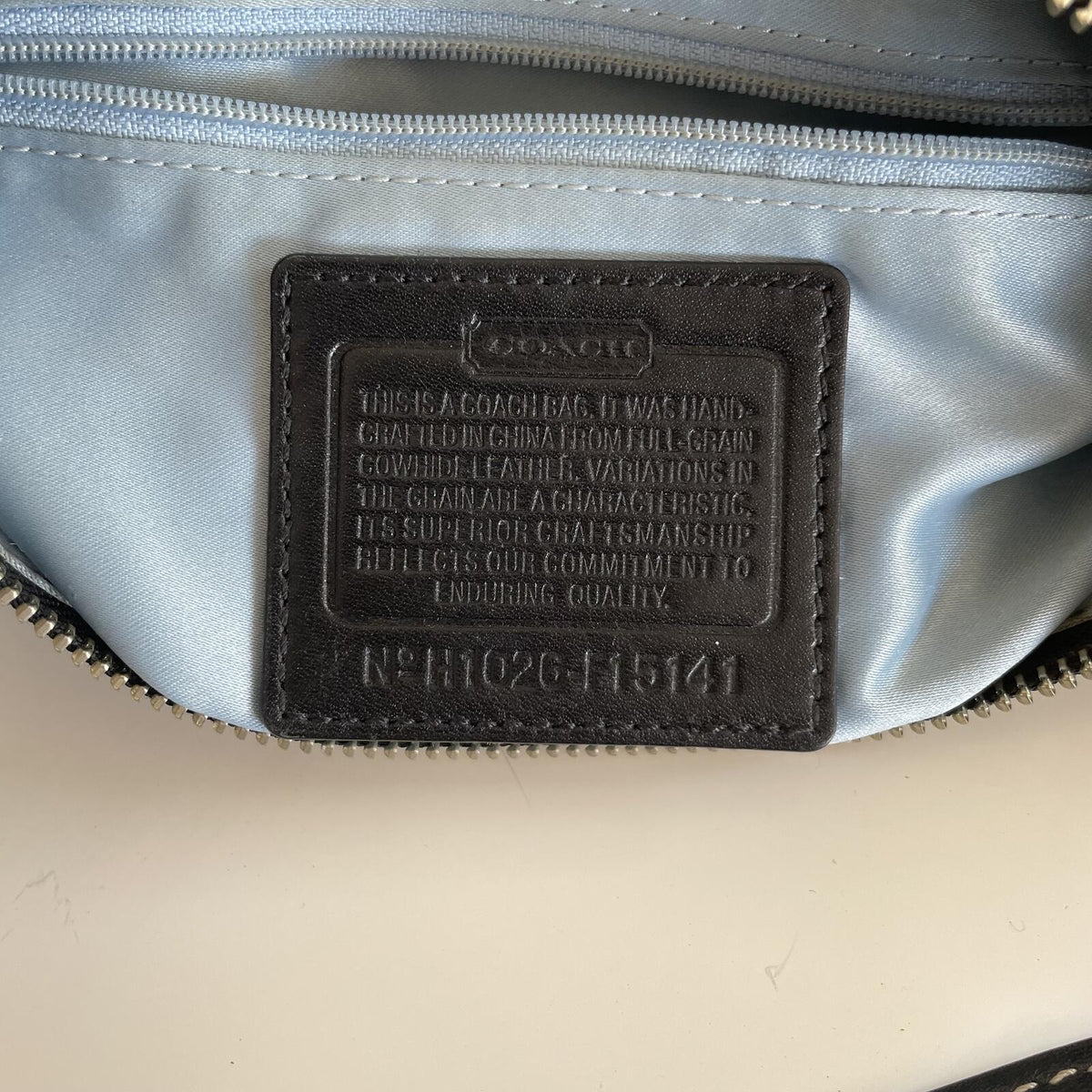 Coach Black Patent Mini Convertible Shoulder Bag H1026-F15141