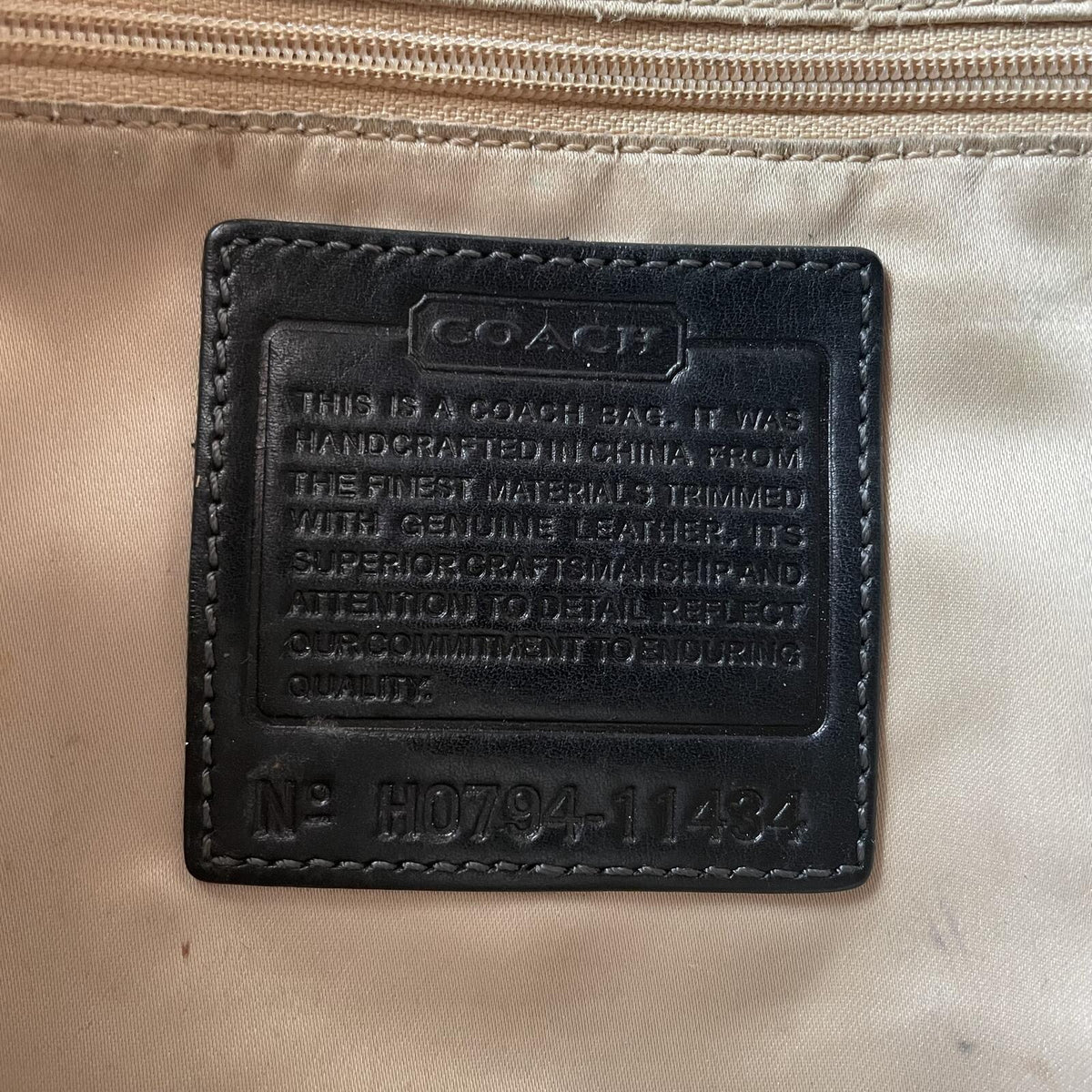 Coach Beige Signature Monogram Legacy Bleecker Flap Shoulder Bag H0794-11434