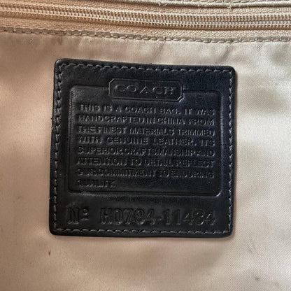 Coach Beige Signature Monogram Legacy Bleecker Flap Shoulder Bag H0794-11434