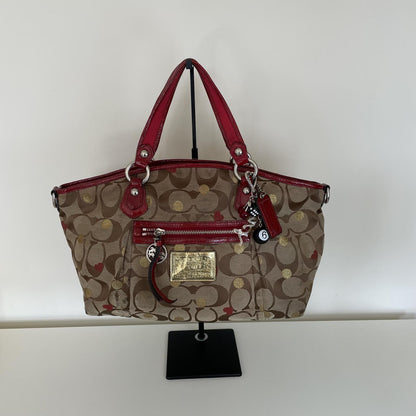 Coach Beige Poppy Secret Admirer Shoulder Tote Bag H1068-16295P