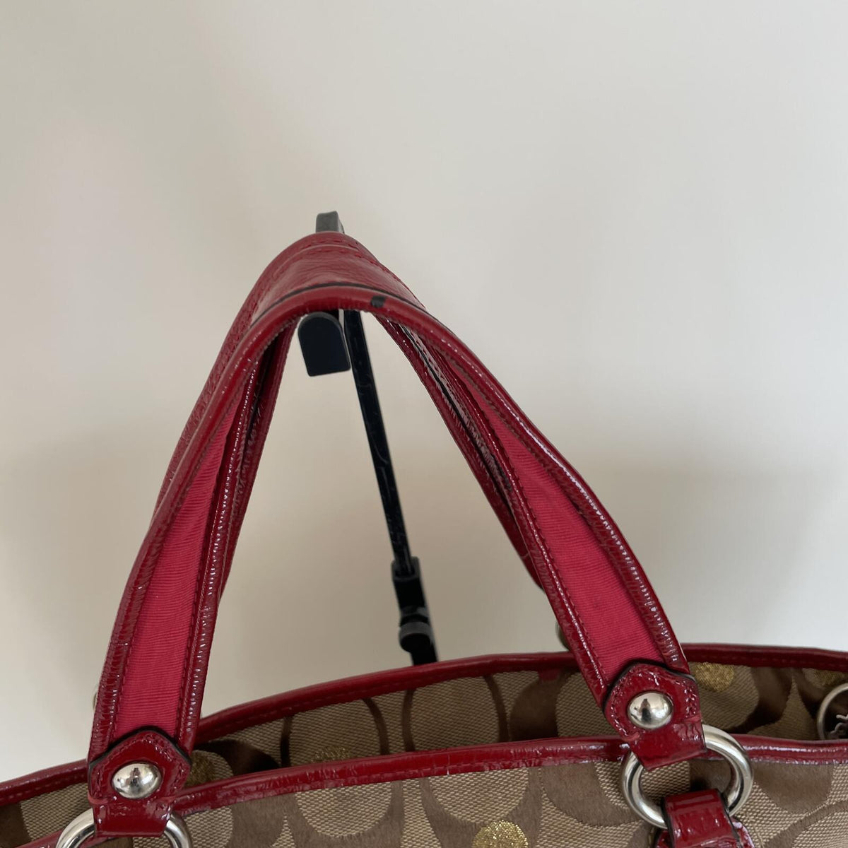 Coach Beige Poppy Secret Admirer Shoulder Tote Bag H1068-16295P