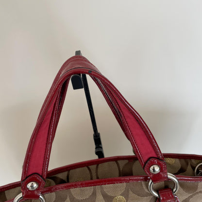 Coach Beige Poppy Secret Admirer Shoulder Tote Bag H1068-16295P