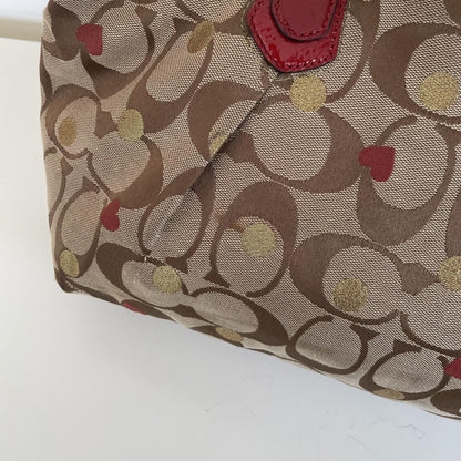 Coach Beige Poppy Secret Admirer Shoulder Tote Bag H1068-16295P