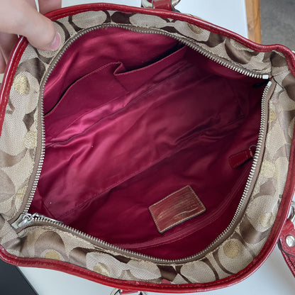 Coach Beige Poppy Secret Admirer Shoulder Tote Bag H1068-16295P