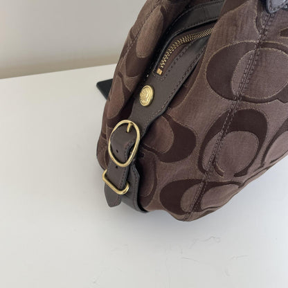 Coach Mia Signature C Brown Maggie Shoulder Bag G1082-16153