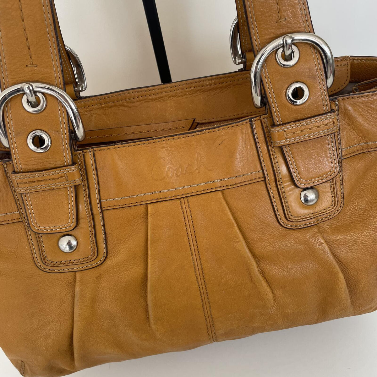 Coach Tan Leather Soho Pleated Shoulder Bag D1075-F13732
