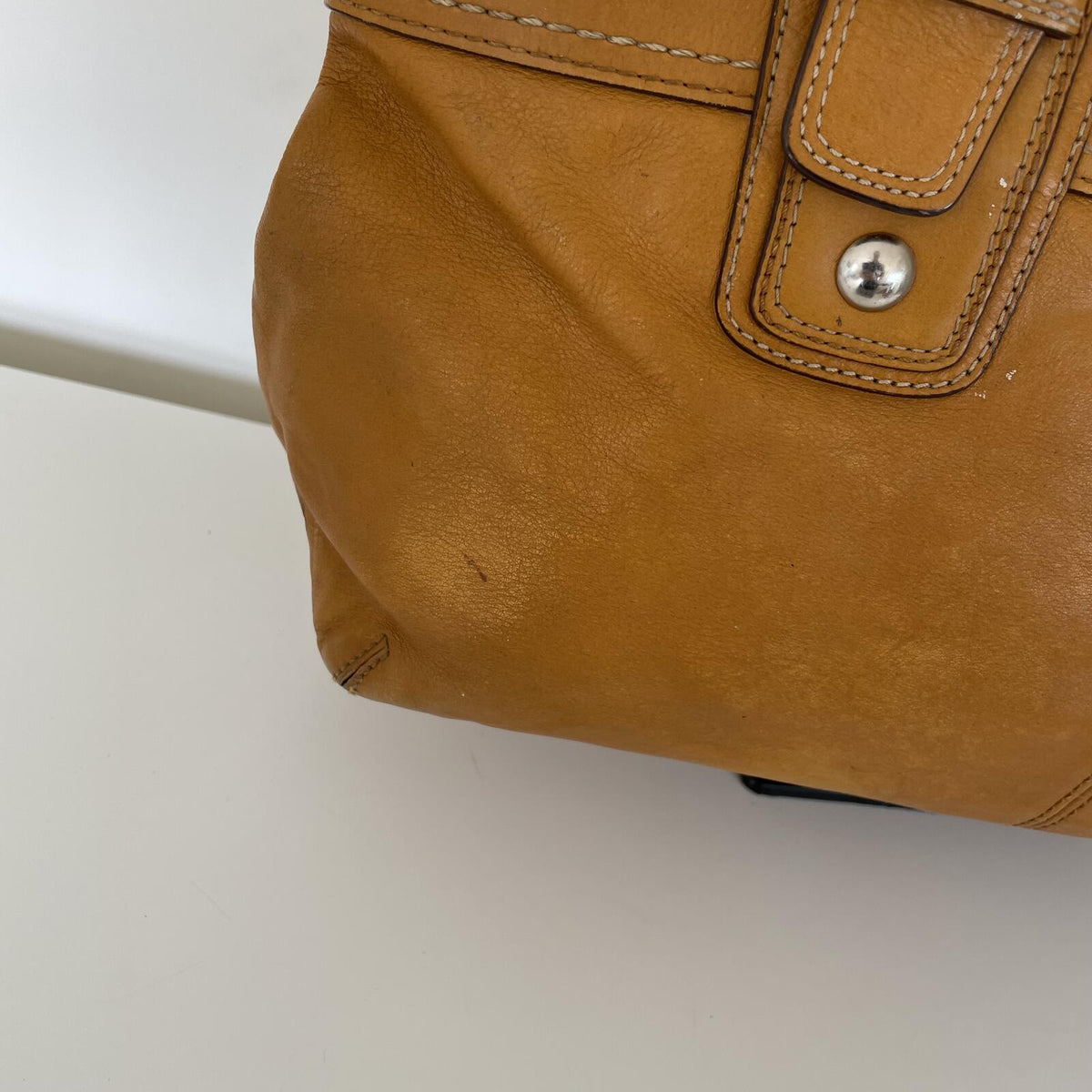 Coach Tan Leather Soho Pleated Shoulder Bag D1075-F13732