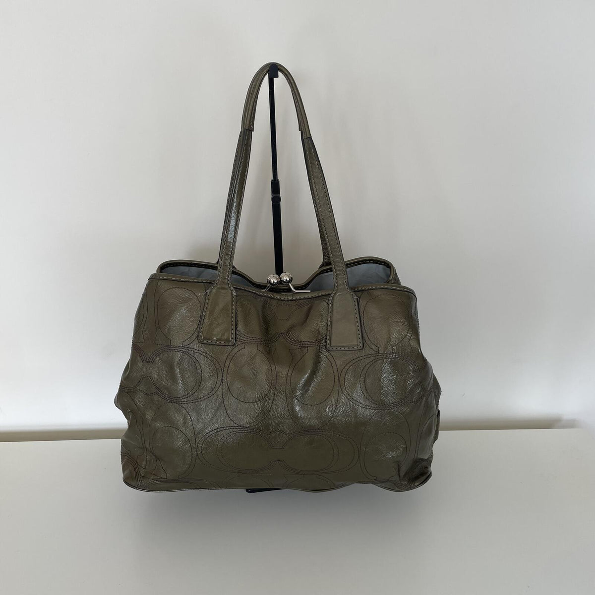 Coach Black Patent Multi-Compartment Shoulder Bag D1193-F15658
