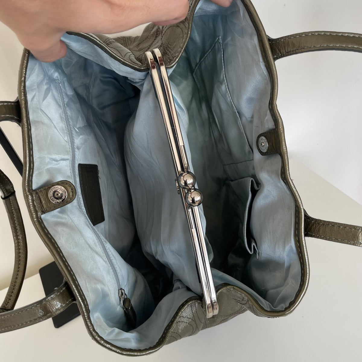 Coach Black Patent Multi-Compartment Shoulder Bag D1193-F15658