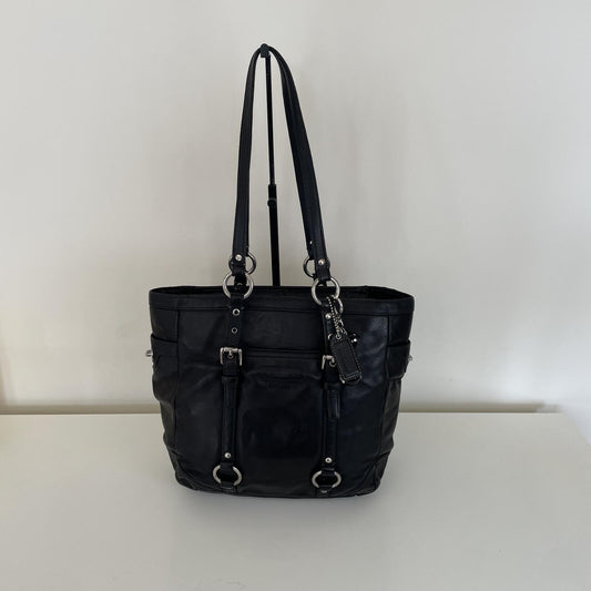 Coach Black Leather East/West Shoulder Bag C0820-F11524