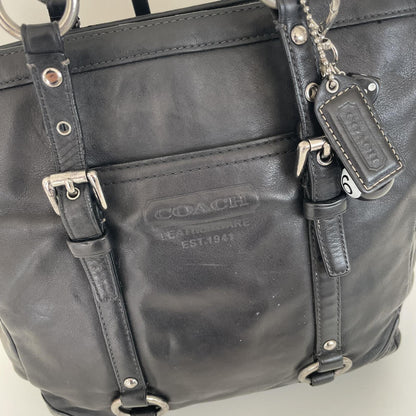 Coach Black Leather East/West Shoulder Bag C0820-F11524