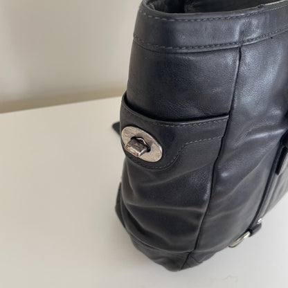 Coach Black Leather East/West Shoulder Bag C0820-F11524