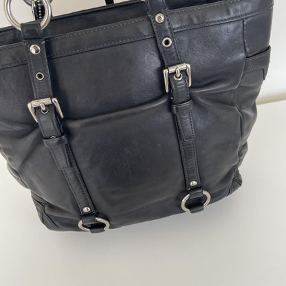 Coach Black Leather East/West Shoulder Bag C0820-F11524