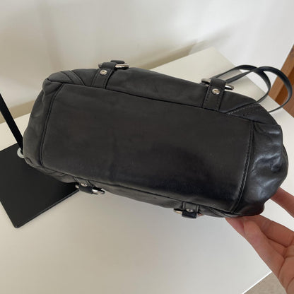 Coach Black Leather East/West Shoulder Bag C0820-F11524