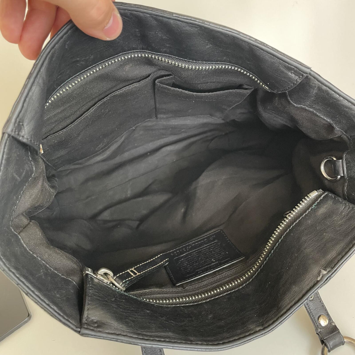 Coach Black Leather East/West Shoulder Bag C0820-F11524