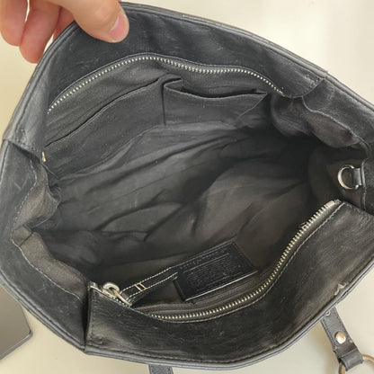 Coach Black Leather East/West Shoulder Bag C0820-F11524