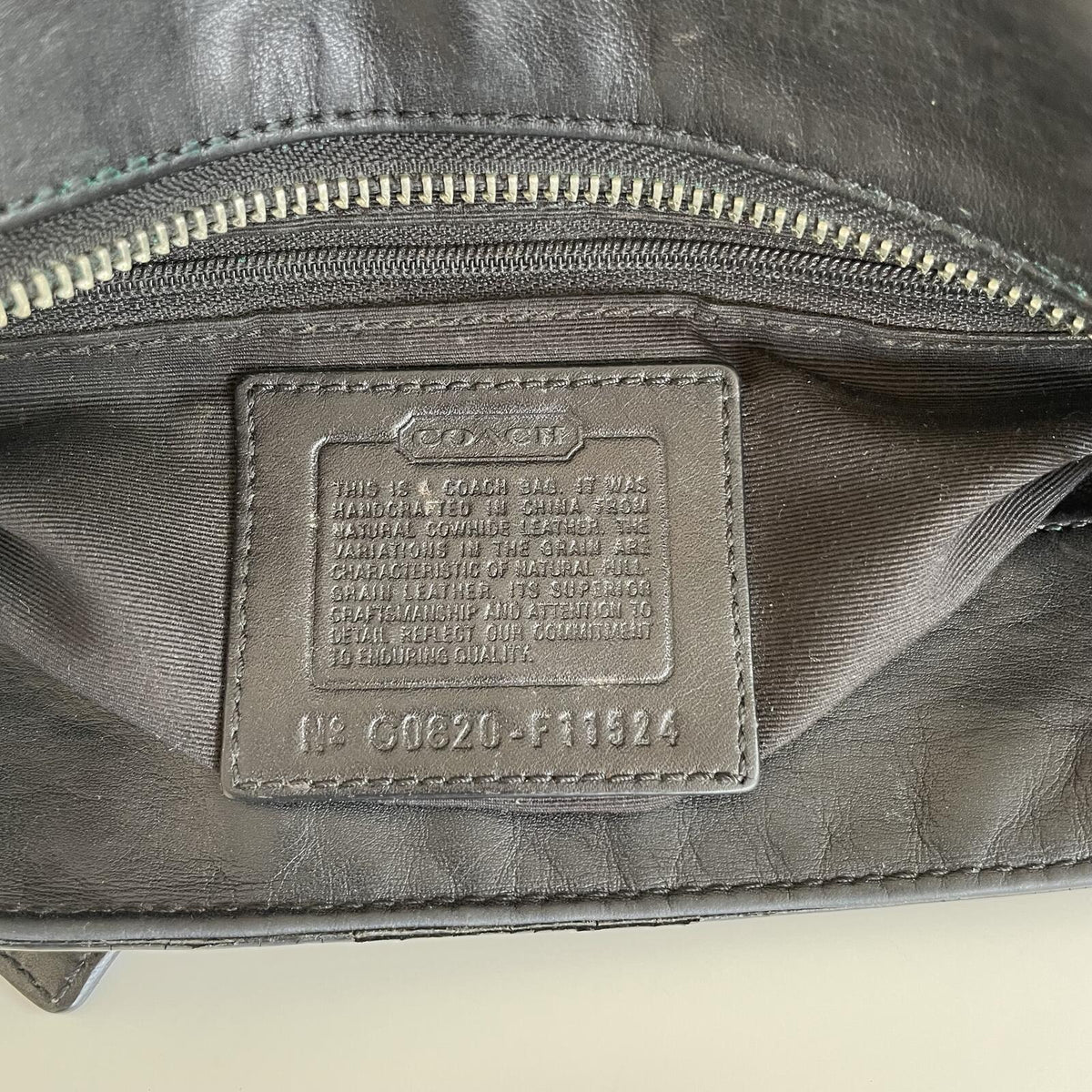 Coach Black Leather East/West Shoulder Bag C0820-F11524