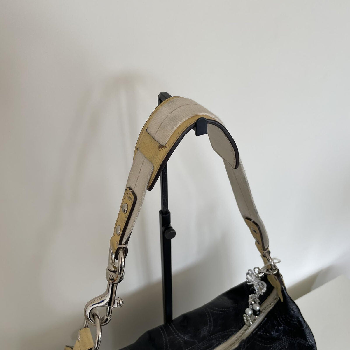 Coach Black Patent Slouch Hobo Shoulder Bag A1126-F17421