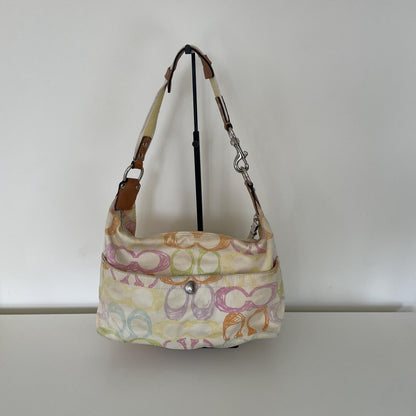 Coach Hampton Signature Pastel Shoulder Hobo Bag L0871-F11673