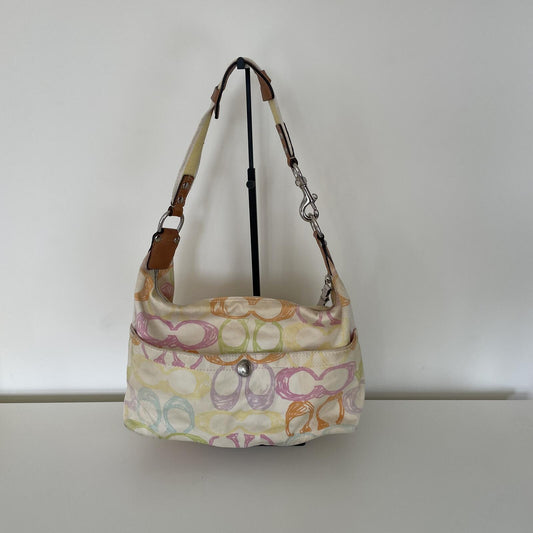 Coach Hampton Signature Pastel Shoulder Hobo Bag L0871-F11673