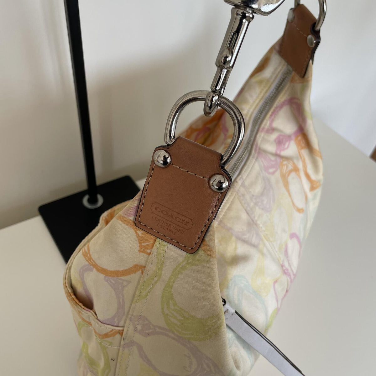 Coach Hampton Signature Pastel Shoulder Hobo Bag L0871-F11673