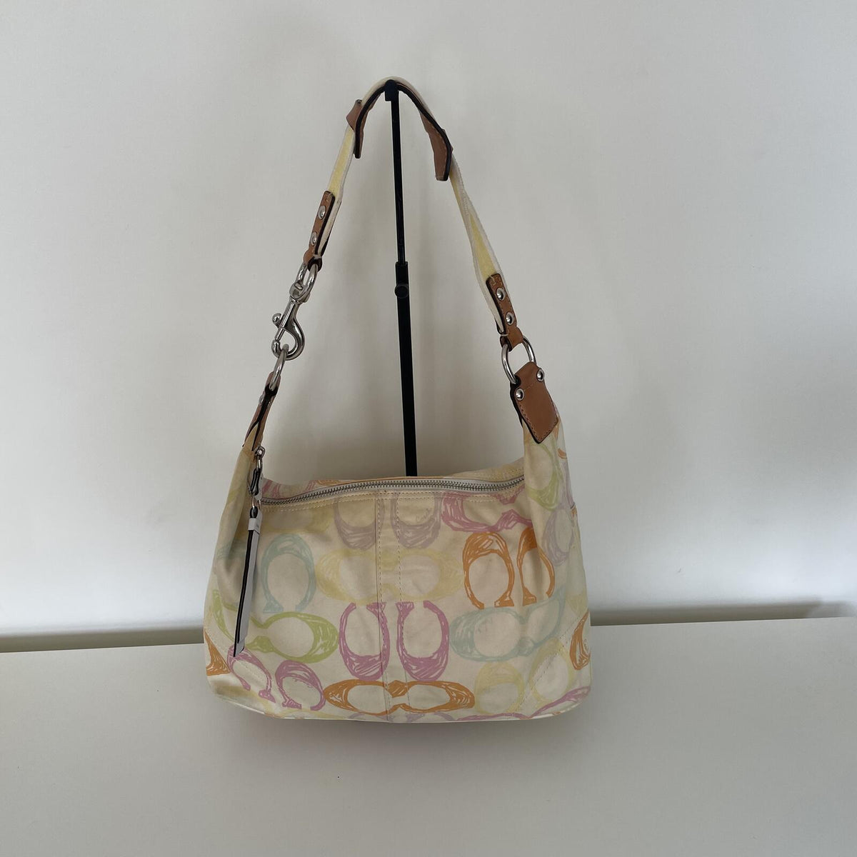 Coach Hampton Signature Pastel Shoulder Hobo Bag L0871-F11673