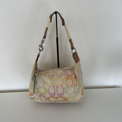 Coach Hampton Signature Pastel Shoulder Hobo Bag L0871-F11673