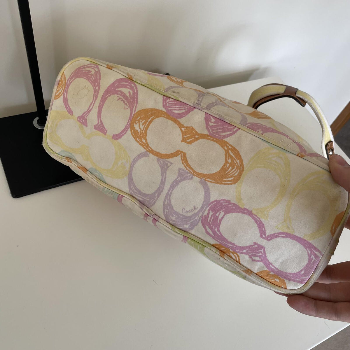 Coach Hampton Signature Pastel Shoulder Hobo Bag L0871-F11673