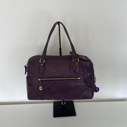 Coach Poppy Studded Leather East/West Satchel with Bow Detail F1320-26434