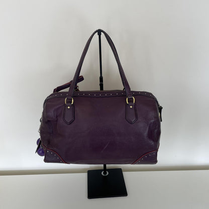 Coach Poppy Studded Leather East/West Satchel with Bow Detail F1320-26434