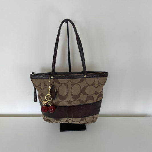 Coach Brown Signature Monogram Tote Bag D0868-12429