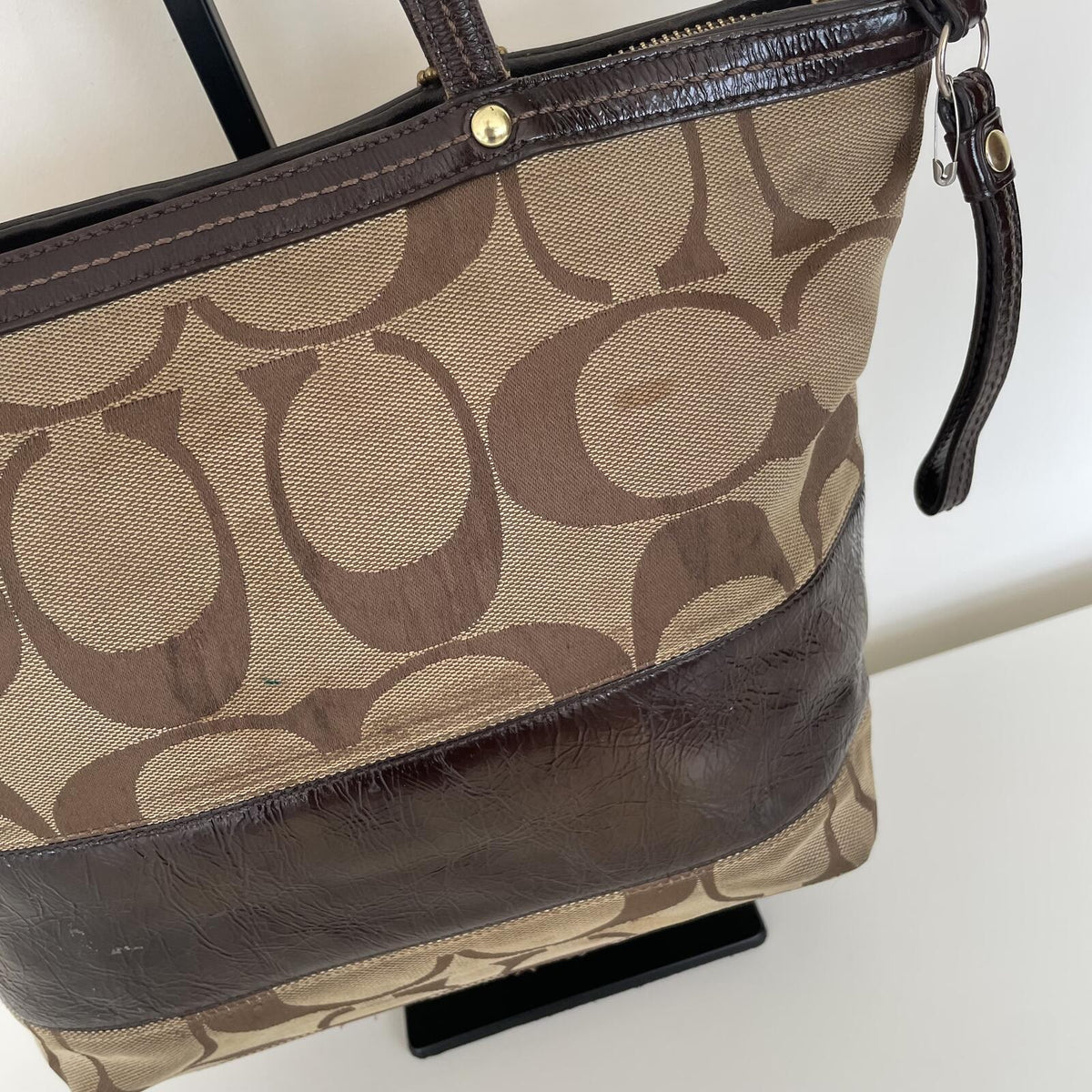 Coach Brown Signature Monogram Tote Bag D0868-12429