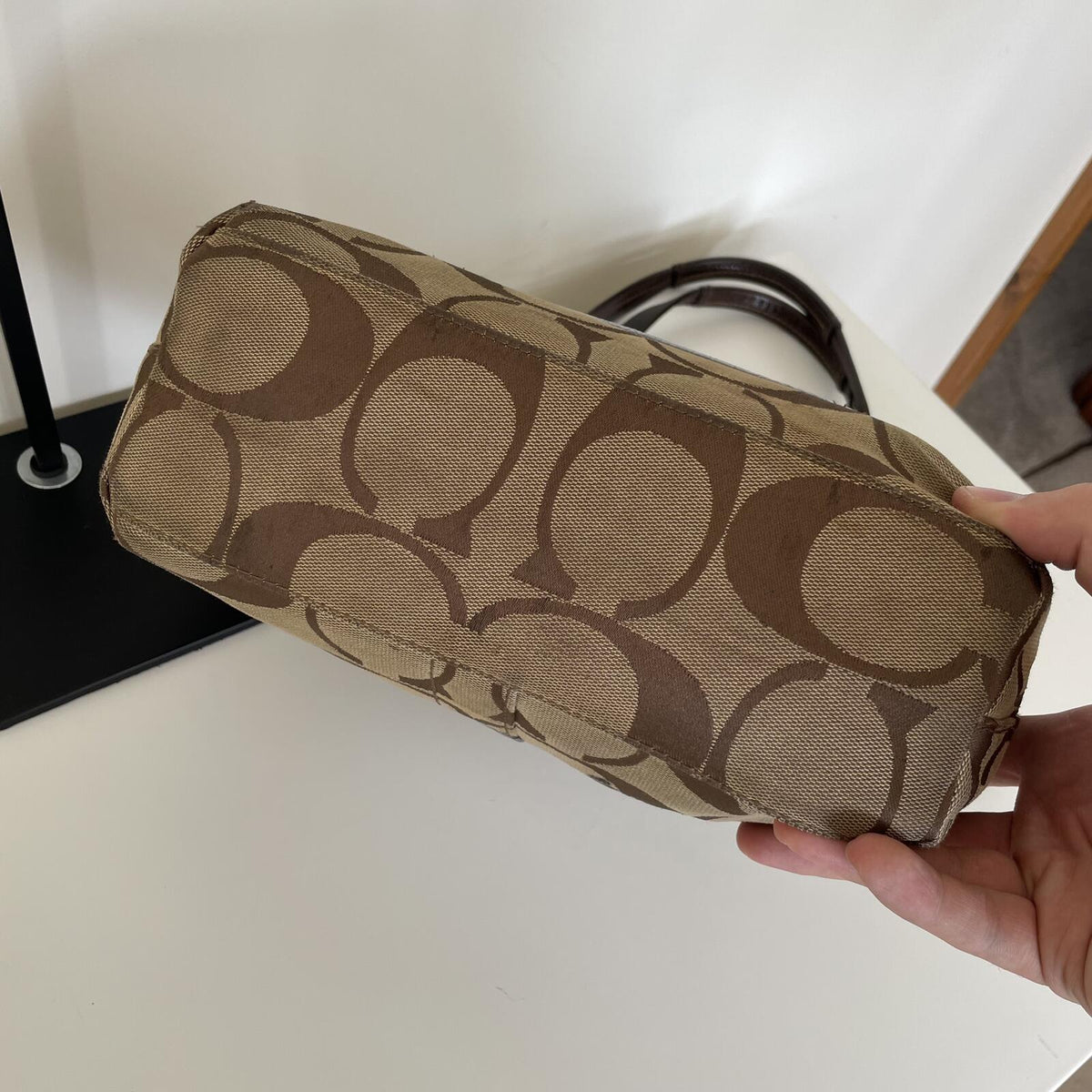 Coach Brown Signature Monogram Tote Bag D0868-12429