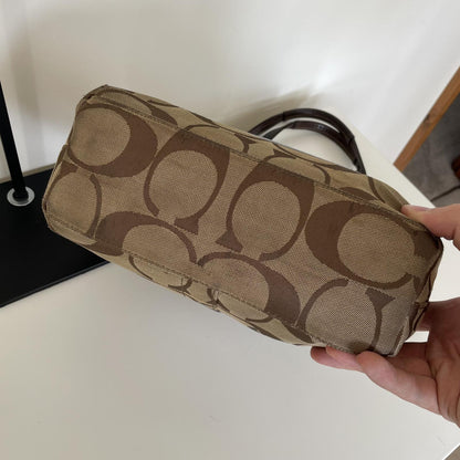 Coach Brown Signature Monogram Tote Bag D0868-12429