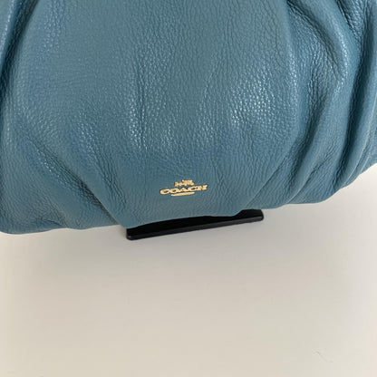 Coach Lily Blue Pebbled Leather Shoulder Bag Handbag Purse Y2K G1781-F12155