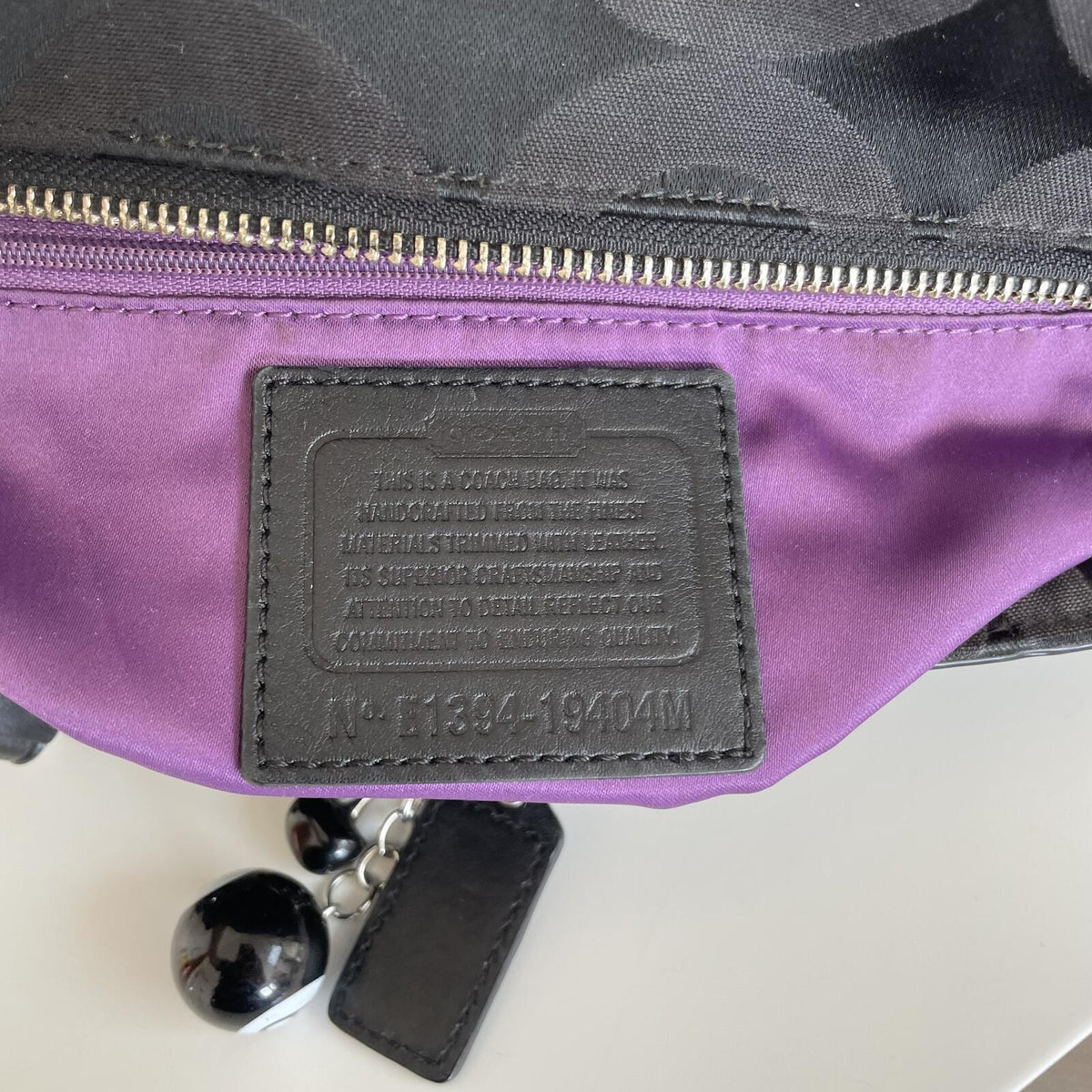 Coach Black Signature Monogram Jacquard Tote Bag E1394-19404M