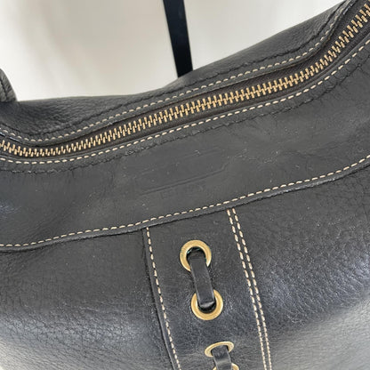 Coach Black Chelsea Laced Pebbled Leather Crossbody Bag H0693-10399