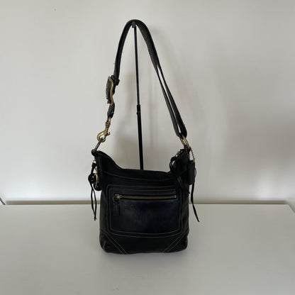 Coach Black Chelsea Laced Pebbled Leather Crossbody Bag H0693-10399