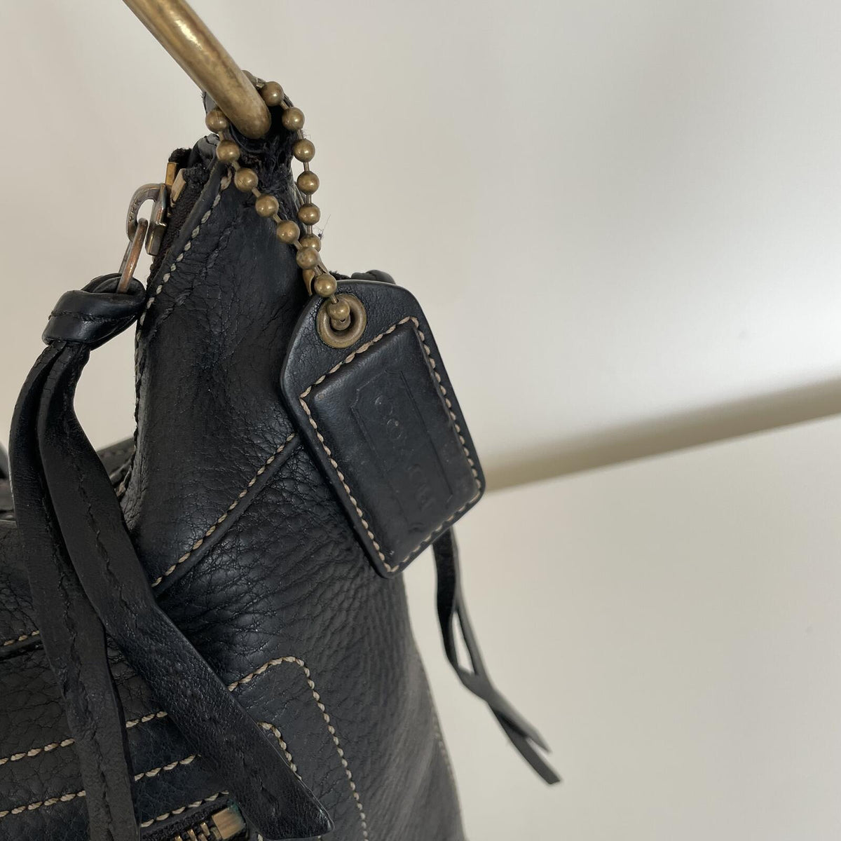 Coach Black Chelsea Laced Pebbled Leather Crossbody Bag H0693-10399
