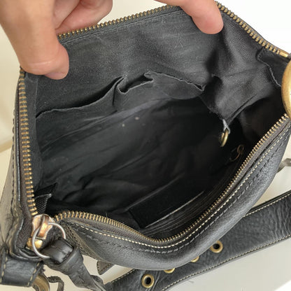 Coach Black Chelsea Laced Pebbled Leather Crossbody Bag H0693-10399