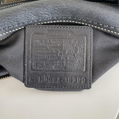 Coach Black Chelsea Laced Pebbled Leather Crossbody Bag H0693-10399