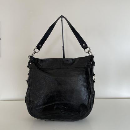 Coach Black Patent Zoe Shoulder Bag F1026-F15471