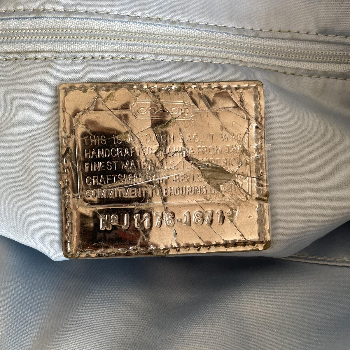 Coach Poppy Grey and Blue Signature Tote Shoulder Bag J1176-18714