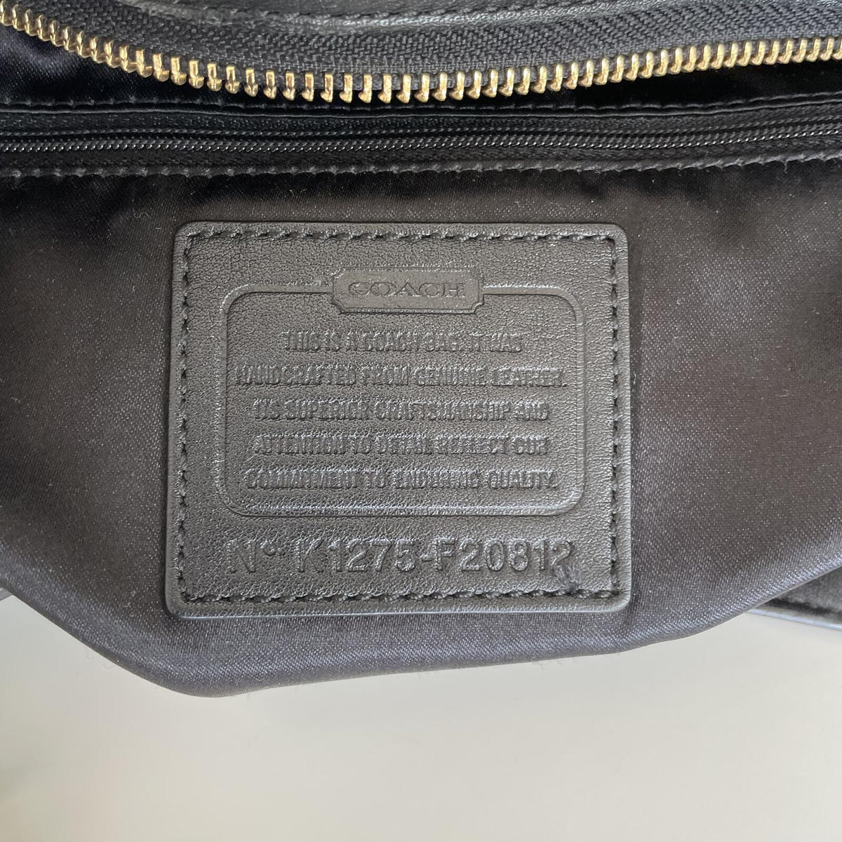 Coach Black Leather Shoulder Bag K1275-F20812