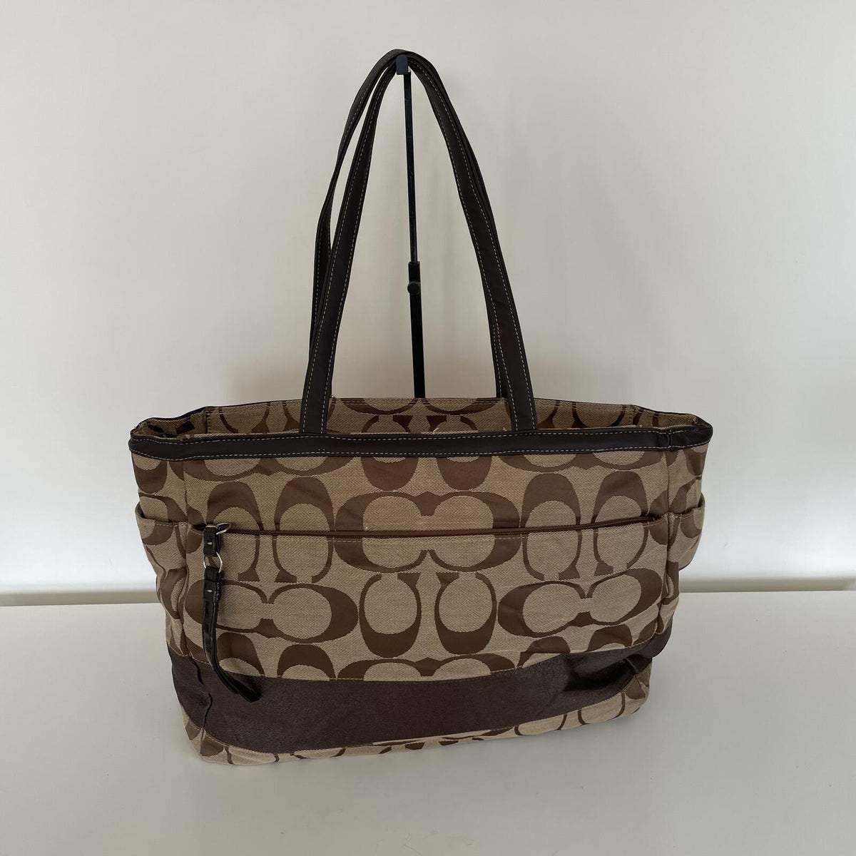 Coach Brown Signature Monogram Maternity Shoulder Bag G1261-F19202