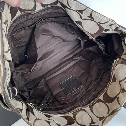 Coach Brown Signature Monogram Maternity Shoulder Bag G1261-F19202