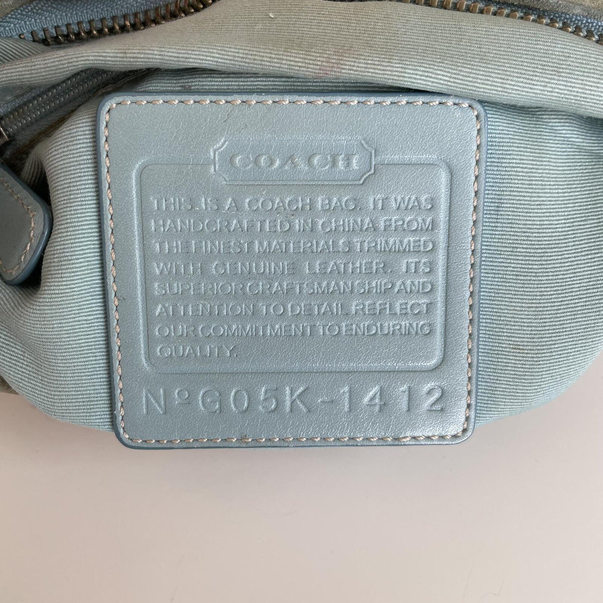 Coach Beige Signature Monogram Butterfly Shoulder Bag G05K-141