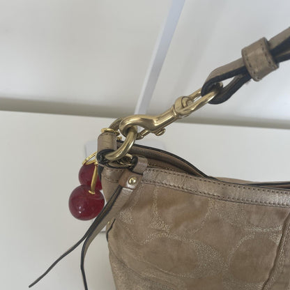 Coach Gold Signature Monogram Stripe Shoulder Bag G0849-12909