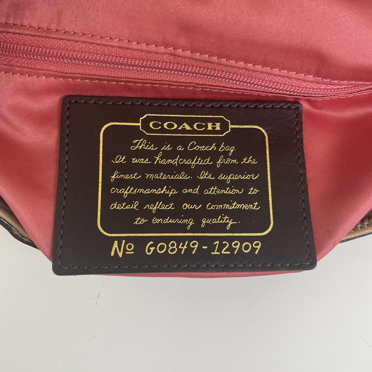 Coach Gold Signature Monogram Stripe Shoulder Bag G0849-12909